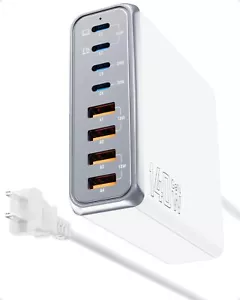 140W USB C Charger Block, 8-Port Fast Charging Station, 65W White - Picture 1 of 6