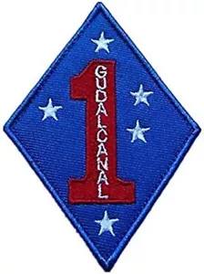 WWII USMC 1st Marine Division Guadalcanal Patch (3.5 Inch) Squadron US Military - Picture 1 of 3