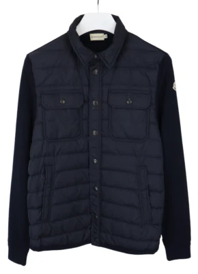 MONCLER Maglione Tricot Cardigan Jacket Men's MEDIUM Snap Button Quilted - Image 1 of 4