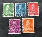 Norway Norge 1959 - 5 used stamps - Michel No. 428-432