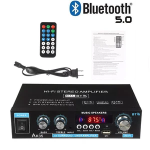  NUEVO 600W Bluetooth Amplificador de Potencia Amplificador Estéreo Audio AMP Coche y Hogar Negro - Imagen 1 de 19