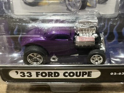 Ford Coupe '33 1933 máquinas musculares púrpura con soplador cromado 1/64 fundido a presión 02-63 Foto 1 de 4