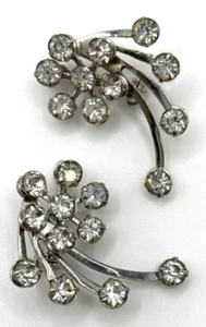 Vintage Rhinestone Clear Crystal Spray Pins J1-3005 - Picture 1 of 8