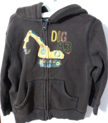 Moletom SONOMA 4T MARROM COM CAPUZ ZÍPER COMPLETO "DIG" #7FT - Imagem 1 de 3