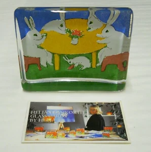 Tarjeta de consulta Bunny Glass Heljä Liukko Sunström Iittala Arabia Finlandia 1990 - Imagen 1 de 3