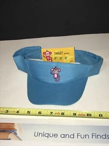 SWEET Monkey Blue sun-visor NWT Cartoon Embroidery NEW unisex strapback - Picture 1 of 7