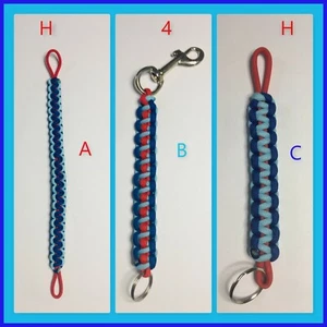 2 and 4 mm Hand made Paracord keyring keychain lanyard - Picture 1 of 8