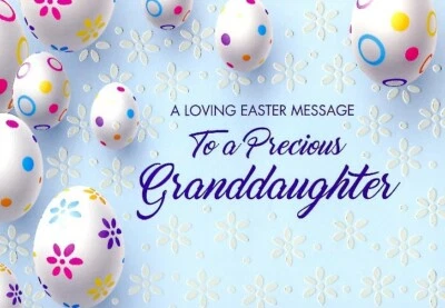 Un amoroso mensaje de Pascua a una preciosa nieta - Tarjeta de felicitación de Pascua - 23157 Foto 1 de 2