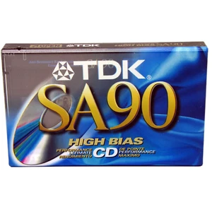 ⭐CINTA DE CASETE DE AUDIO EN BLANCO TDK SA 90 CROMADA TIPO II (1997) NUEVA Y PRECINTADA - Imagen 1 de 8