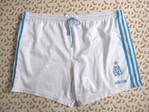 Short Adidas Olympique Marseille 1997 OM Football Blanc Polyester vintage - L - Picture 1 of 6