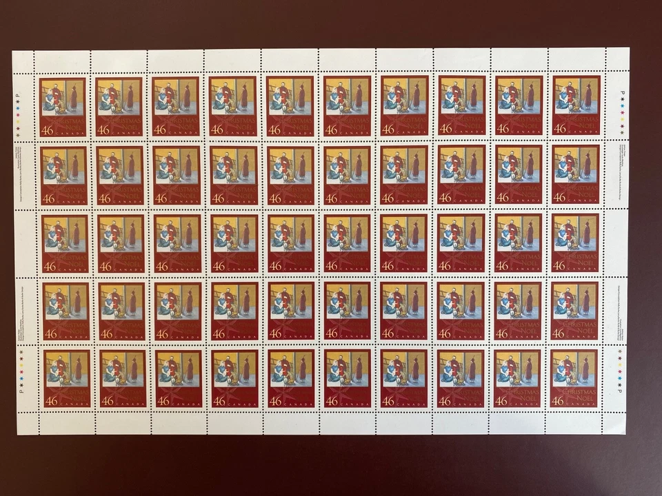 Estampillas de Canadá - 2000 46c NAVIDAD - INSCRIPCIÓN BELÉN Panel de 50 (UT 1873) Foto 1 de 1