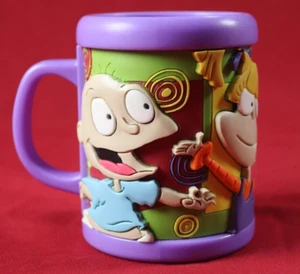 Taza 3D Rugrats 1998 vintage - Funatics Nickelodeon - taza de plástico púrpura para niños - Imagen 1 de 6