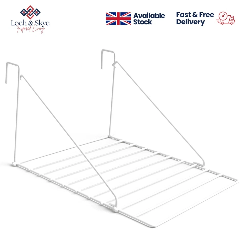 7m Over The Door Clothes Airer Laundry Towel Rail Caravan Folding Dryer Rack - Image 1 of 4