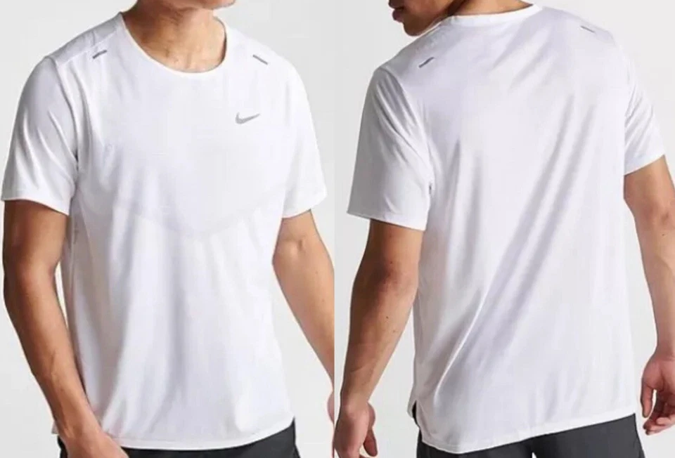 NIKE Rise 365 Short Sleeve Running shirt Top Reflective - CZ9184-100 - MEN XL - Image 1 of 1