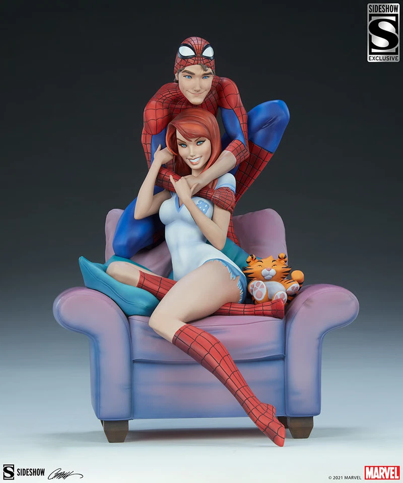 Sellado/NUEVO Spider-Man & Mary Jane LE 575/1250 Exclusivo Maqueta Sideshow ESTATUA Foto 1 de 4