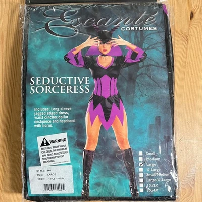 Disfraz de Halloween Escante Seductora Hechicera Púrpura Bruja Hada Oscura - Adulto L Foto 1 de 4