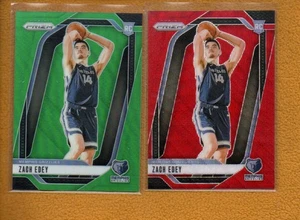 Zach Edey 2024-25 Panini Prizm Rookie Green & Ruby Wave Prizm RC #249 Lot 2 - Picture 1 of 2
