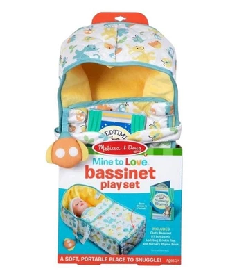 Juego de moisés Melissa & Doug portabebés portátil para muñecas juguete arrugado y libro Foto 1 de 4