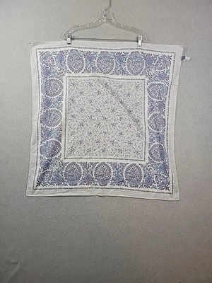 Waldcome 100% хлопок белый цветочный квадратный шарф женщин один размер - Изображение 1 из 4