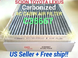 FILTRE À AIR CABINE AC CARBONISÉ pour TOYOTA Camry Corolla Tundra SCION TC Rav4 - Photo 1/1