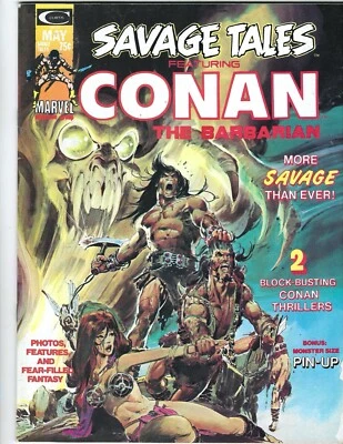 Savage Tales #4 1974 Conan el Bárbaro en estado bastante bueno/casi nuevo o mejor combinación de Neal Adams Foto 1 de 2