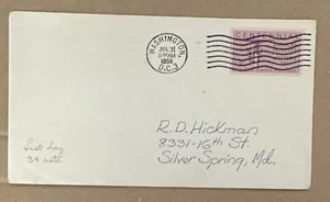 US Postal Cancel 3 Cent Stamp July 31 1958 Last Date Of 3 Cent Rate - Picture 1 of 3