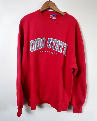 Vtg 90s Champion Ohio State University Buckeyes Sweatshirt XL Cover