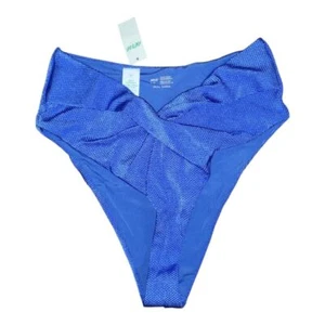 Aerie twist front high waisted cheeky bikini bottoms size S NEW - Picture 1 of 3