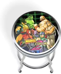 Arcade1Up Marvel VS Capcom 2, Officially Licensed Adjustable Stool with Chrome-P - Picture 1 of 4