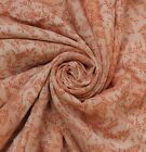 Sushila Vintage Cream Saree 100% Pure Crepe Silk Printed Floral Craft Fabric