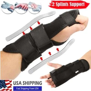 Wrist Band Support Brace Compression Hand Carpal Tunnel Night Splint Pain Relief - Picture 1 of 13