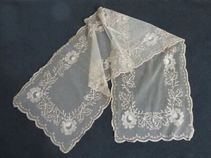 Vintage Set of Five Thin Embroidery Table Runner, Dresser Cloth & Tray cloth - Picture 1 of 5