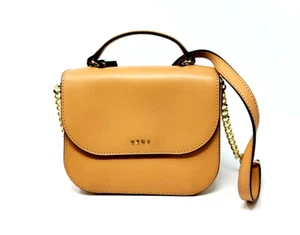 Bolso de hombro bandolera de cuero granulado DKNY Felicia para mujer marrón - Imagen 1 de 5