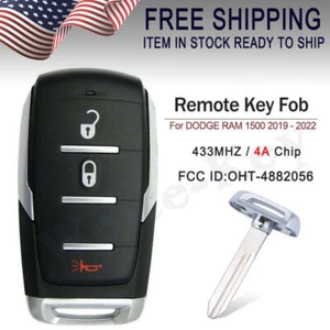SMART PROXIMITY REMOTE FOR DODGE RAM 1500 2019 - 2022 OHT-4882056 68291687AD - Picture 1 of 6