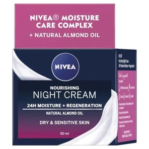 * Nivea Nourishing Night Cream for Dry & Sensitive Skin 50mL - Picture 1 of 1
