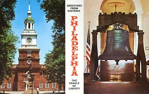 Postal vintage de Filadelfia, Pensilvania, alrededor de 1954 - Imagen 1 de 2
