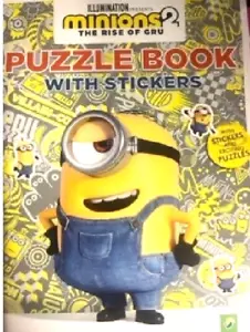 NEU MINIONS 2 PUZZLE Buch mit AUFKLEBERN the RISE OF GRU - Bild 1 von 2