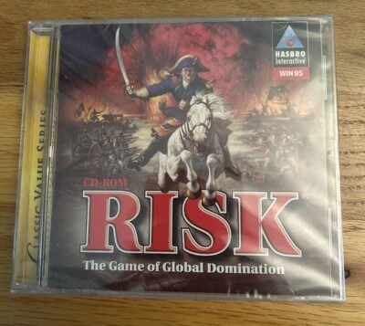 Risk CD-ROM Hasbro Interactive PC Win95 Board Game on Your Computer 1997 Sealed - Image 1 of 3