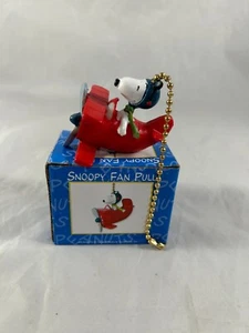 Vintage Peanuts Flying Ace Snoopy Fan Pull Brand New In The Box Unused Airplane - Picture 1 of 9