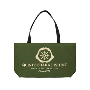 Quint's Shark Fishing Beach Tote Bag- Jaws 50th Anniversary - Picture 1 of 5
