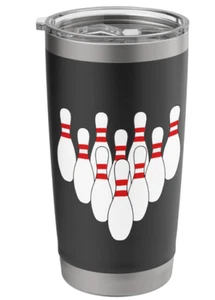 Bowling 10 Pins Stainless Steel Insulated Tumbler 20oz - Picture 1 of 4