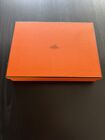Authentische Hermes Paris leere orangefarbene Box passt auf Dessertteller 10,5"" x 10,5"" x 2,5"" Geschenk