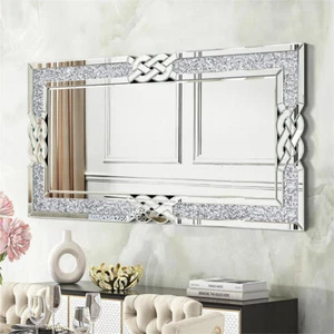Espejo de pared decorativo espejo grande 120x60 plata moderno salón pasillo colgante - Imagen 1 de 8