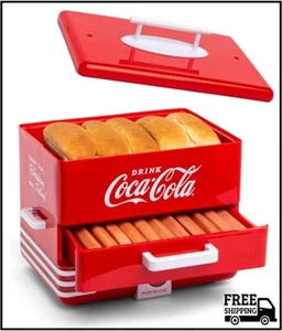 Vaporizador y calentador de bollos Red Hot Dog cocina 24 perros calientes 12 bollos fácil de limpiar - Imagen 1 de 4