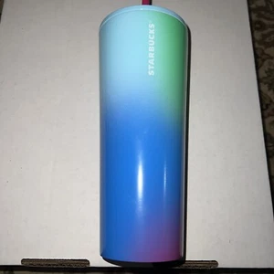 New Starbucks Summer 2023 Technicolor Paint Cold Cup Tumbler 24oz - Picture 1 of 8