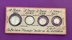 1899 Great Britain “Maundy” Coins of Queen Victoria - 4 Coins ……… - Picture 1 of 2
