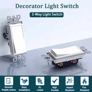 Interruptor de luces incandescentes LED/CFL atenuador regulador compatible para iluminación suave - Imagen 1 de 12