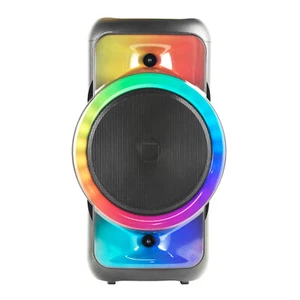 Tragbarer Karaoke Lautsprecher mit LED-Leuchten & Bluetooth Wireless Ghettoblaster 200W PMPO - Bild 1 von 8
