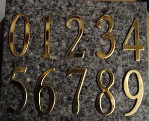 SPECIAL LITE PRODUCTS SELF STICK 3" GOLD MAILBOX ADDRESS NUMBERS Self-Adhesive - Picture 1 of 11