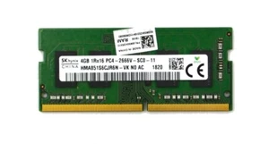 MEMORIA PORTÁTIL SK HYNIX 4GB 1RX16 DDR4 SODIMM PC4-21300 2666MHZ HMA851S6CJR6N-VK - Imagen 1 de 2